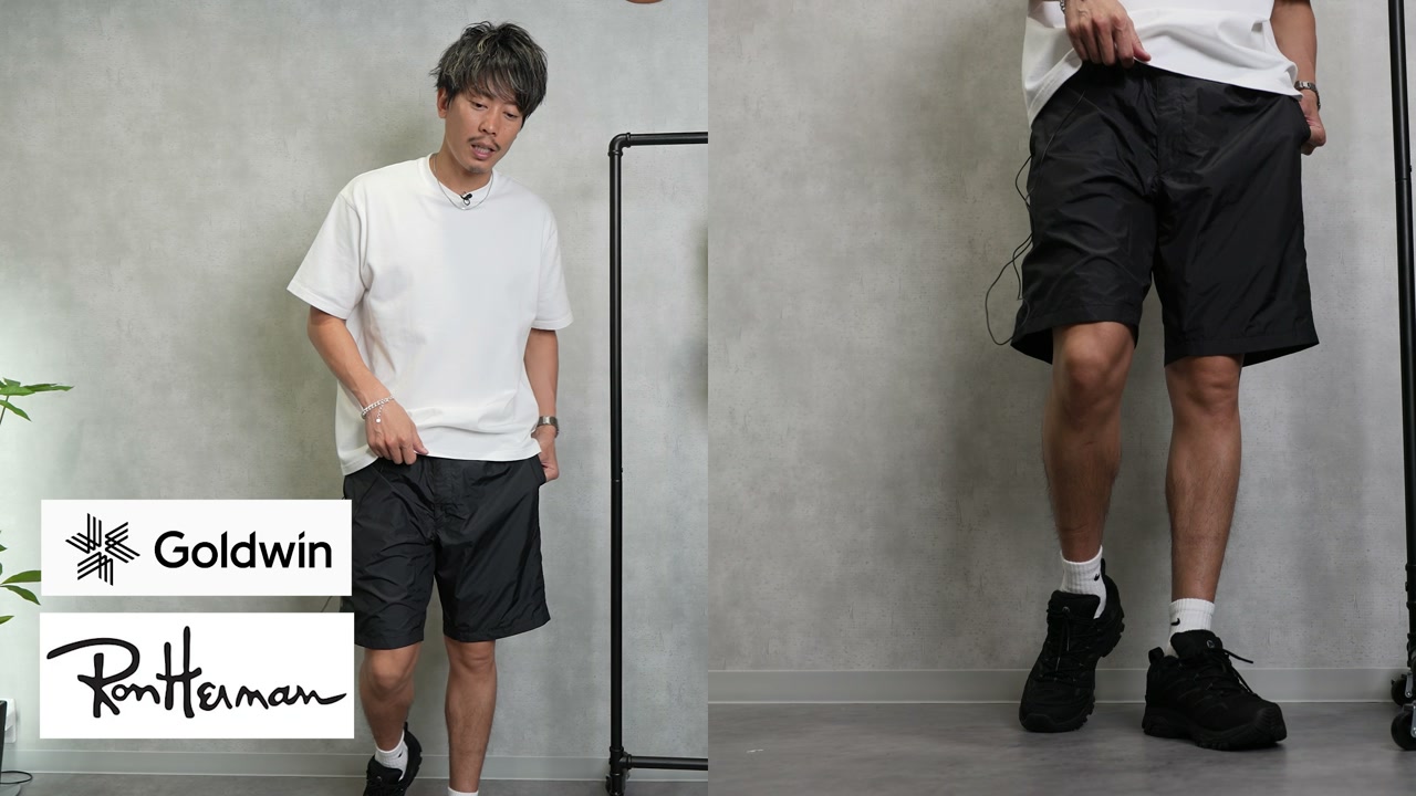 Ron Herman×Goldwin シャカシャカショーツを着用しているたくぞーさん