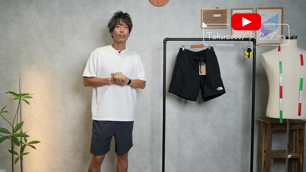 ノースフェイス ヌプシショーツ ブラック Lサイズ 着用