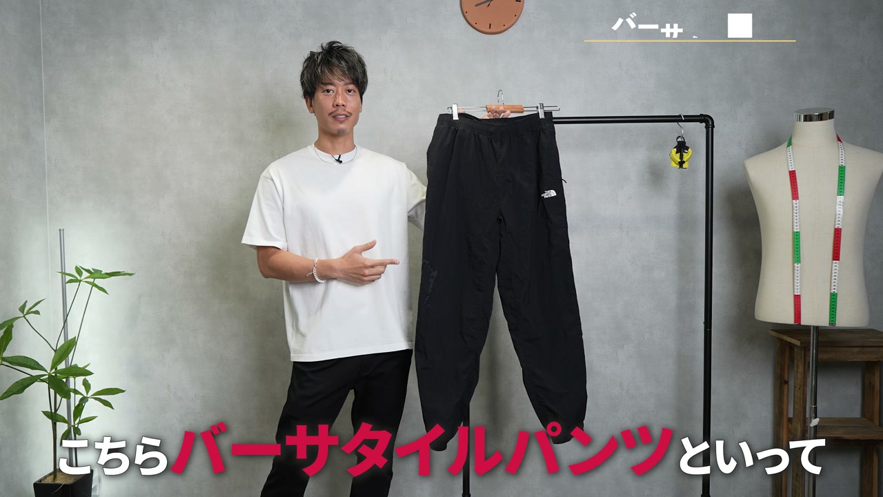 ノースフェイス バーサタイルパンツ 全体シルエット