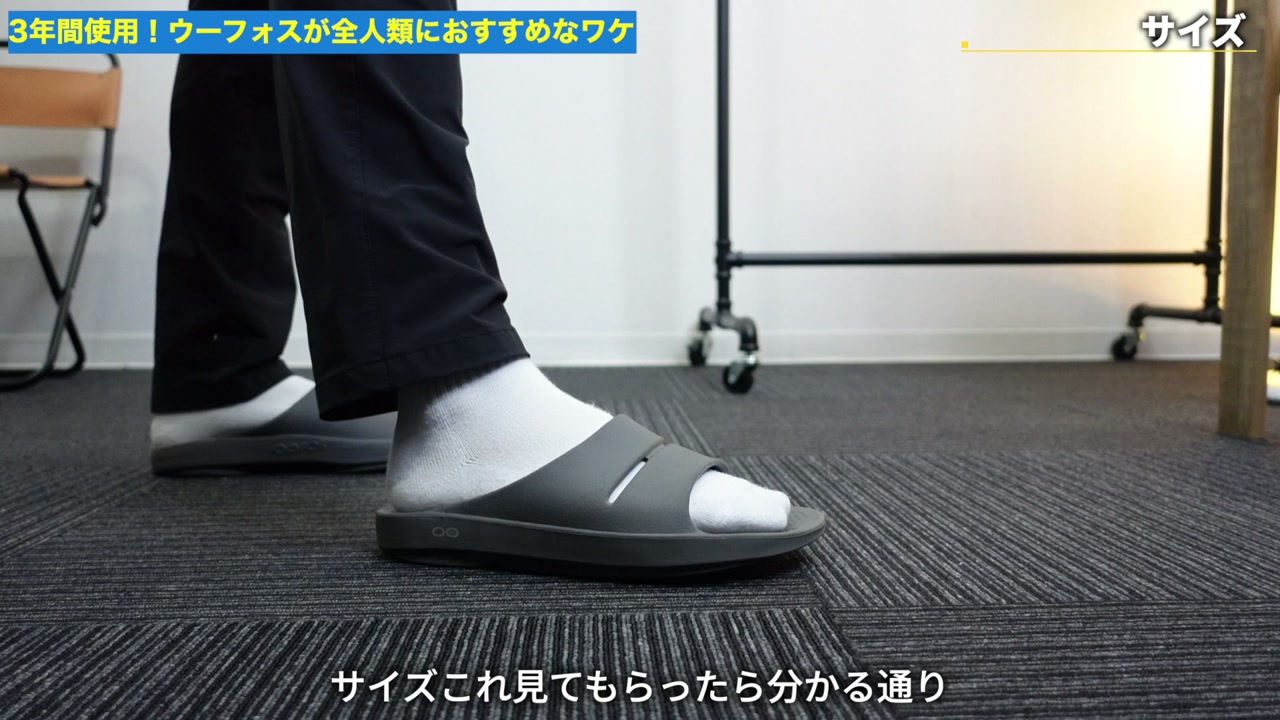 ウーフォスのサイズ・全体像を確認できるフレーム
