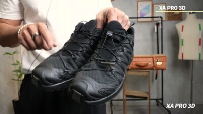 サロモン XA PRO 3D グレーソールのアップ