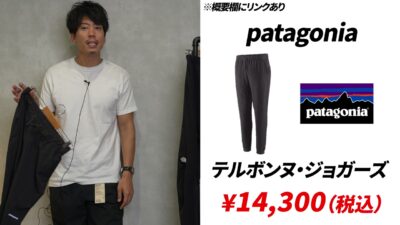 パタゴニア テルボンヌジョガーズを着用した全身カット