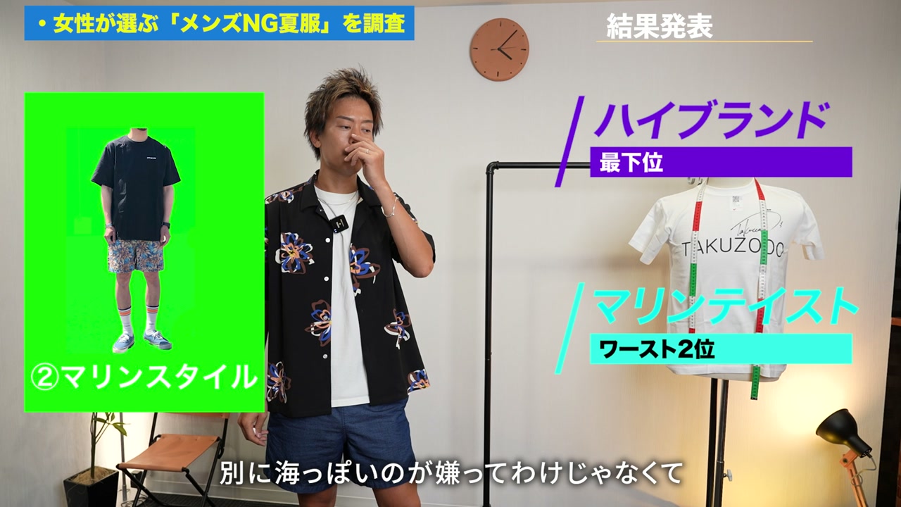 マリンスタイルの短パン×靴下コーデのサンプル画像