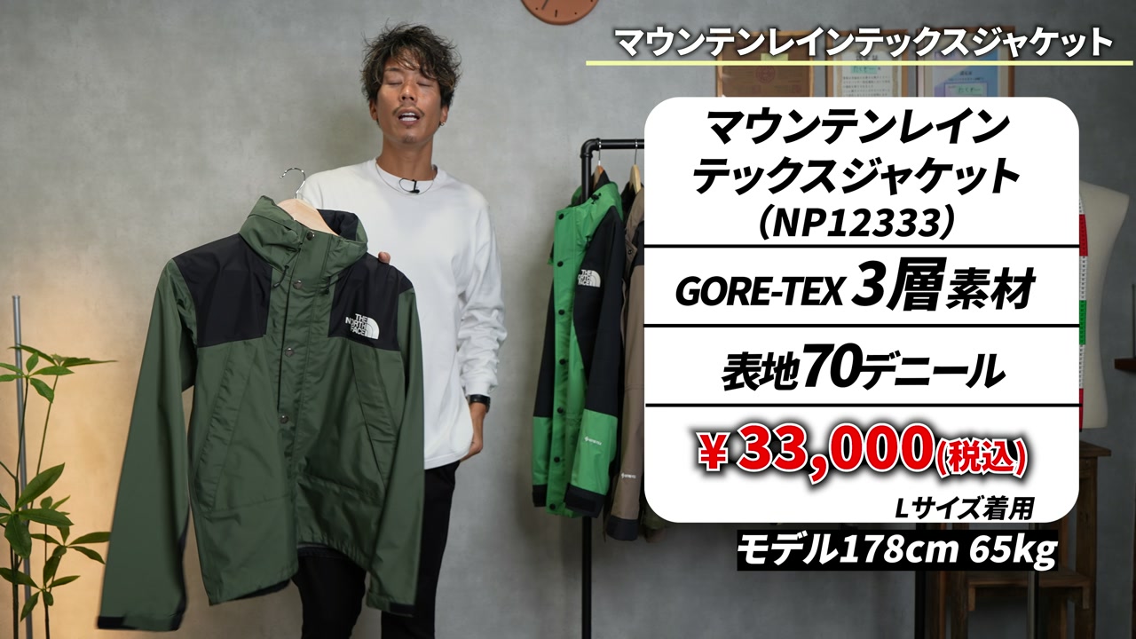 ゾーンマウンテンレインテックスを着用したたくぞー