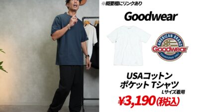 グッドウェア Tシャツ カラー着用カット