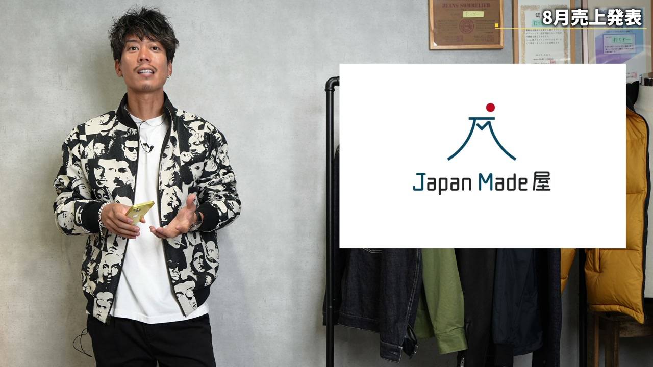 JapanMediaの未販売新作アイテムが並んだオープニングカット